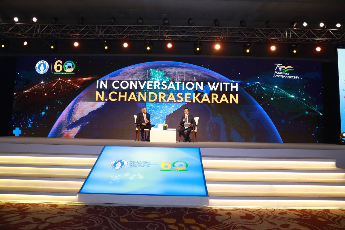 idmapr's tweet photo. Legendary N Chandrashekharan addressing the august gathering #idmadiamondjubilee celebrations on day 2. What a great insightful address and fire side chat there on. 
@BainIndia @LODHA #pharmaceutical 
Pharma industry doyen enriched manifold today. https://t.co/9a7xX3cD3E