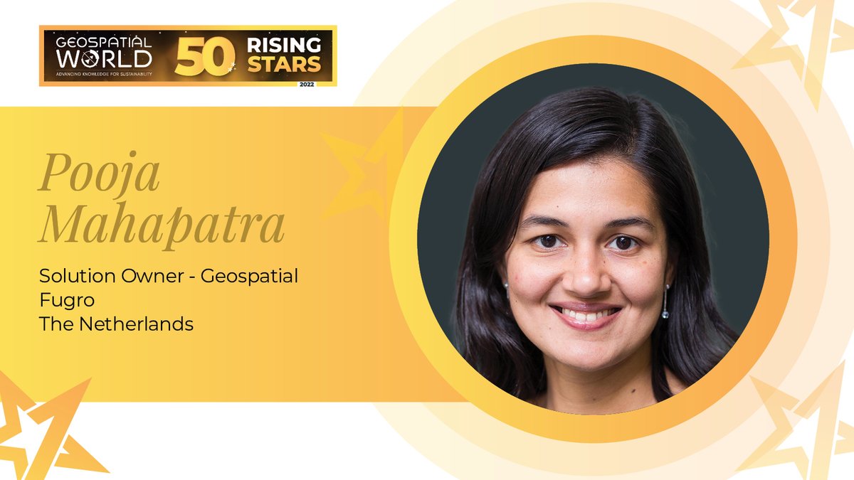 Meet our Rising Star, Pooja Mahapatra

Pooja works on commercializing <a href="/Fugro/">Fugro</a> innovations, with applications from #coastalresilience to #railway track #maintenance. Prior, she led the global #geospatial tech deployment efforts at <a href="/Shell/">Shell</a>.

Her full profile: bit.ly/3rrwMO2