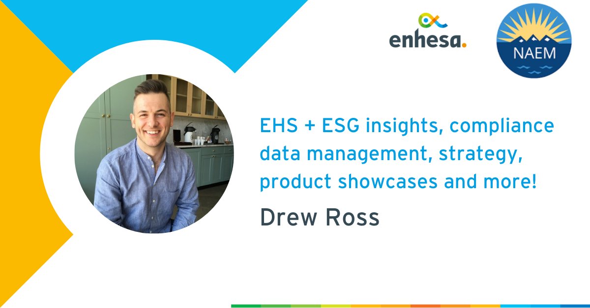 Enhesa's tweet photo. Earlier this month Drew Ross attended the @NAEM EHS+ESG TECH22 | Compliance, Reporting & Digital Strategy event in Fort Worth TX! The annual event highlights new industry technologies, data management strategy sessions, and of course all things EHS and ESG!
#EHS #ESG #Tech22 https://t.co/Dvgo1g47Ks