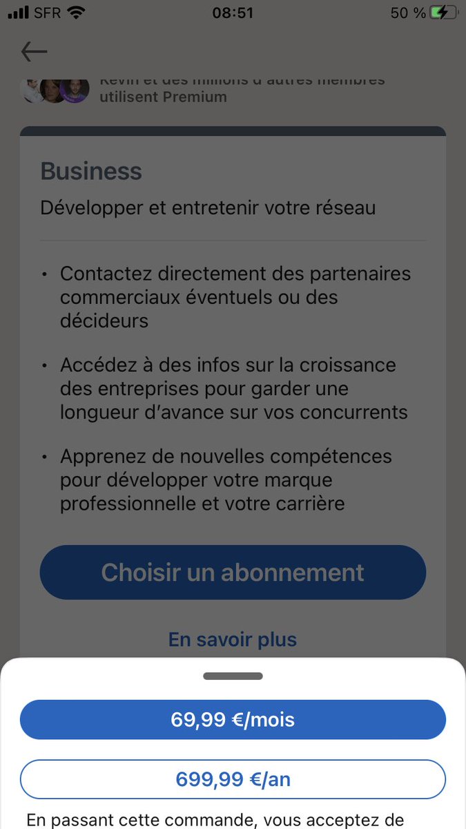 Bastien (@bastienbillion) on Twitter photo Bonjour <a href="/LinkedInFrance/">LinkedIn France</a>
Pourquoi est ce bien plus cher de s’abonner depuis son mobile que son PC ! 699,99€ vs 594,92€
Étrange non ? 🧐 Bonjour <a href="/LinkedInFrance/">LinkedIn France</a>
Pourquoi est ce bien plus cher de s’abonner depuis son mobile que son PC ! 699,99€ vs 594,92€
Étrange non ? 🧐