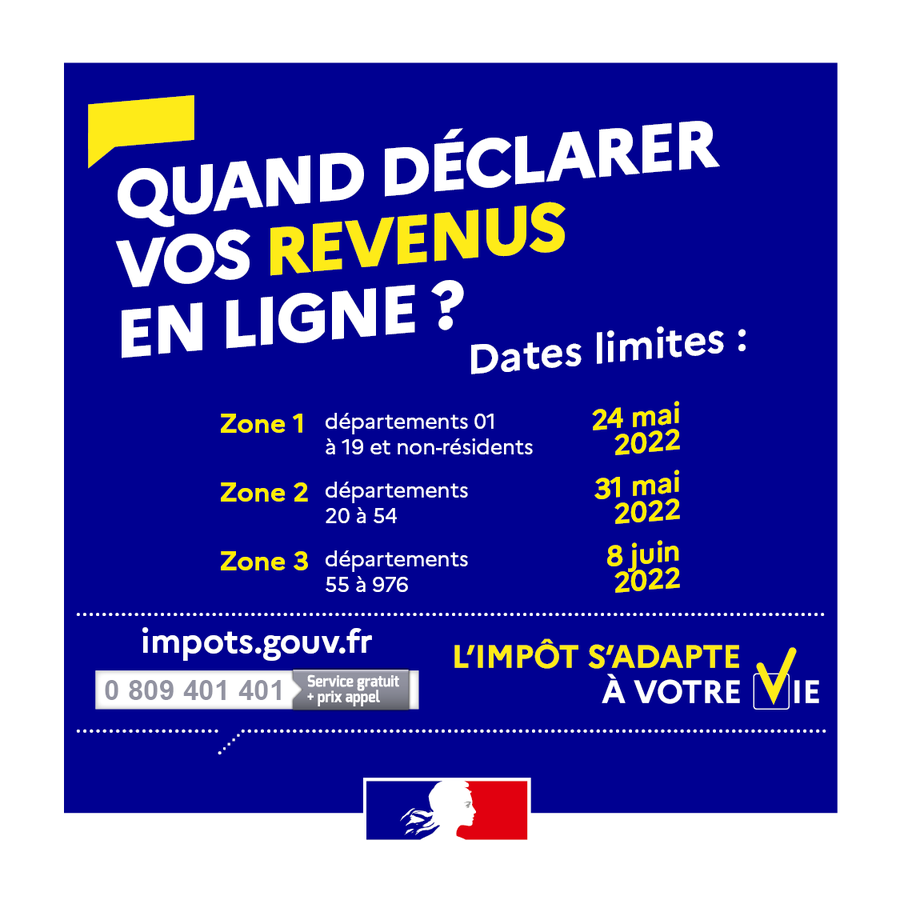 Date de déclaration d'impôt 2022 : les dates limites par département