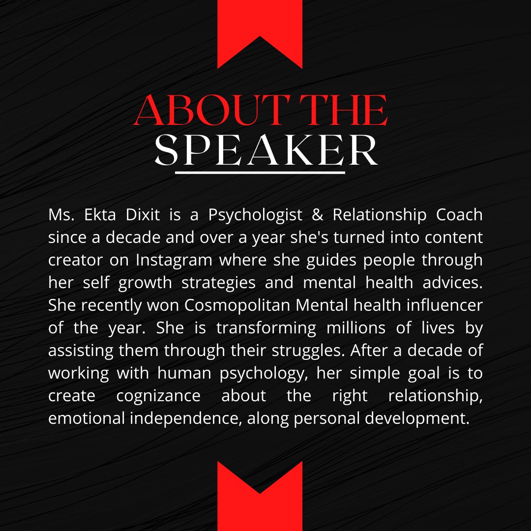 tedxmscw's tweet photo. So, here’s our seventh speaker.🥳

Ms. Ekta Dixit
~ The Relationship Coach 

We are overwhelmed to have her as one of our speakers!!🥳
#ted #tedtalk #tedx #tedxmscw #ideasworthspreading #mscw #matasundricollege #relationship #coach #delhiuniversity #speaker #tedspeaker #growth https://t.co/kOX8Wfl8bA