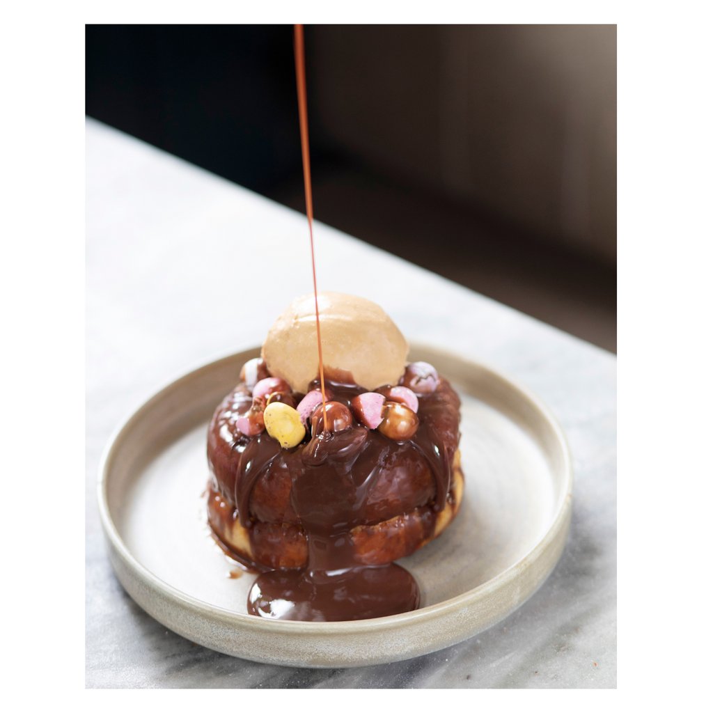 Chocolate, chocolate and more chocolate? Our Easter pancake special, served with mini eggs, chocolate sauce and salted caramel ice cream. Available in our lounge all weekend, including bank-holiday Monday.