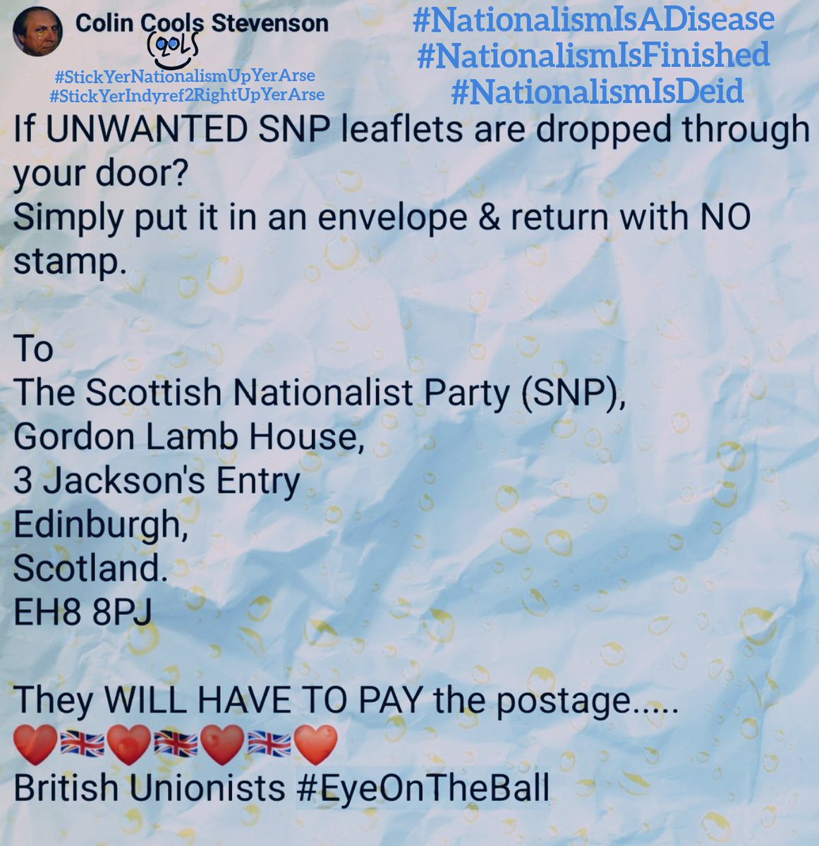 colinstevenson9's tweet photo. #AbolishHolyrood #DissolveDevolution #ShutTheShortbreadSenate #GIRFUYSNP #GIRFUYNATSEPS #GIRFUYALBA #MoralsNotMurrells #JailTheMurrells #JailTheSNP #JailAllSNPMPsMSPs #ResignSturgeonWhileYouStillCan #TheFallOfTheHouseOfMurrell #ResignSturgeon https://t.co/RijLAV64sx