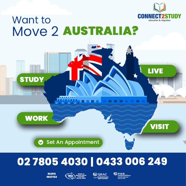 Connect2Study's tweet image. Want to move 2 Australia?
 
👋 Live
👋 Study
👋 Work
👋 Visit
 
 🅶🅴🆃 🆈🅾🆄🆁 🅱🅴🆂🆃 🅾🅿🆃🅸🅾🅽🆂.

Connect to Connect2Study, We will assist you for best future.   

 #visaextensions  #newzealandstudyvisa #noielts #scholership #poststudyworkvisa #studentvisa #travel