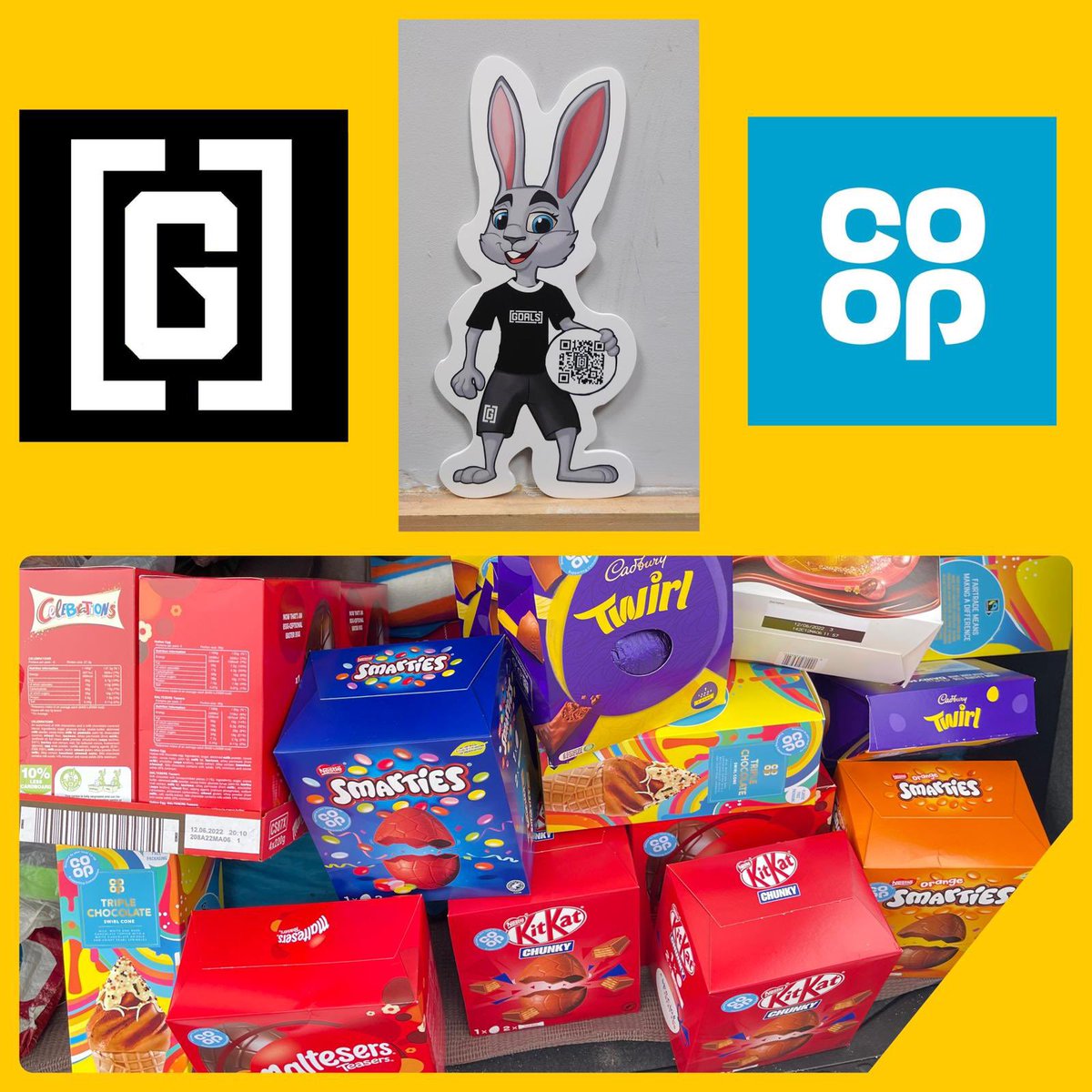 sashparsons97's tweet photo. #goals setting up their Q-code for their Easter egg hunt! #coop #ItsWhatWeDo https://t.co/KMacWWW40Q