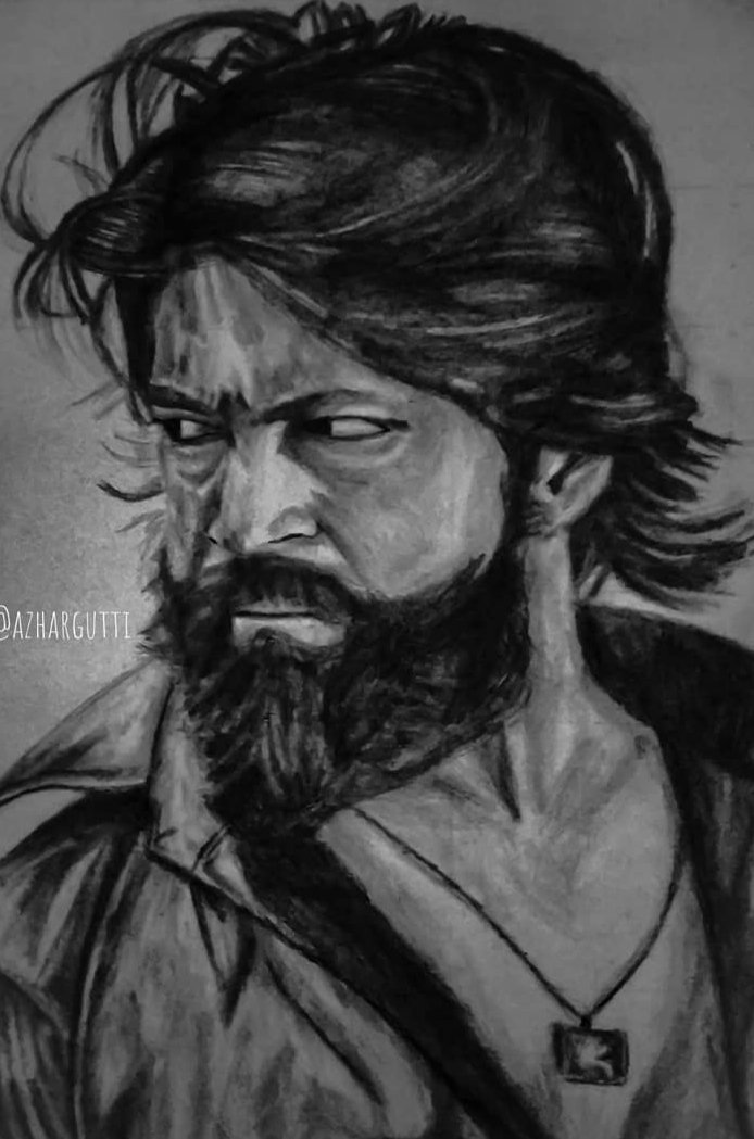 azhargutti's tweet photo. Happy World Art Day to everyone ❣️
Potrait - @TheNameIsYash
Size - A4 ( B&amp;W )
@duttsanjay
@Officialafzalk4
@Srinidhi_Shetty
#kgf2 #kgf #art #artist #love #drawing #photography #artwork #instagood #photooftheday #instagram #painting  #like4like https://t.co/4Tphp3UGgi