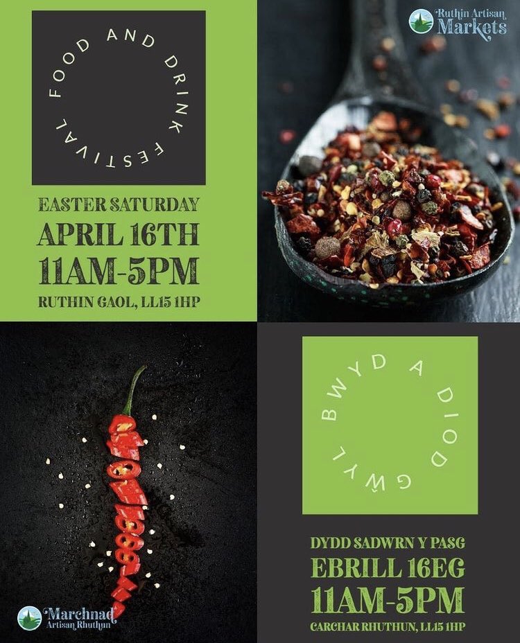 For your Easter tipple pop down to <a href="/RuthinMarkets/">Ruthin Artisan Markets CIC</a> <a href="/RuthinGaol/">Ruthin Gaol Museum - Amgueddfa Carchar Rhuthun</a> #Ruthin #Saturday
See you there! 🍸🥃
<a href="/Social_NWales/">Dave Ledward</a> <a href="/NWalesSocial/">#NorthWalesSocial ⬆️🏴󠁧󠁢󠁷󠁬󠁳󠁿🤝</a>