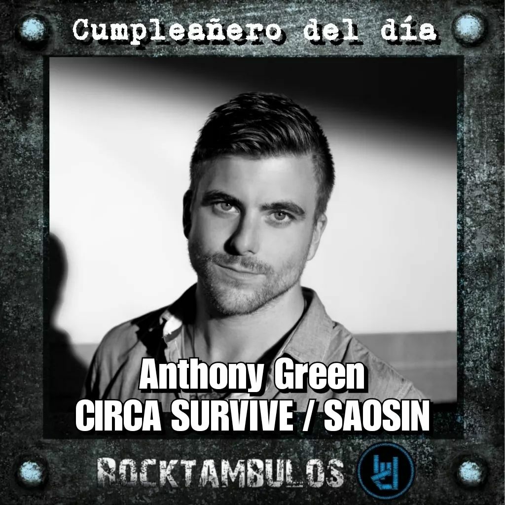 Hoy celebramos el cumpleaños del talentoso Anthony Green Happy birthday Tony! 