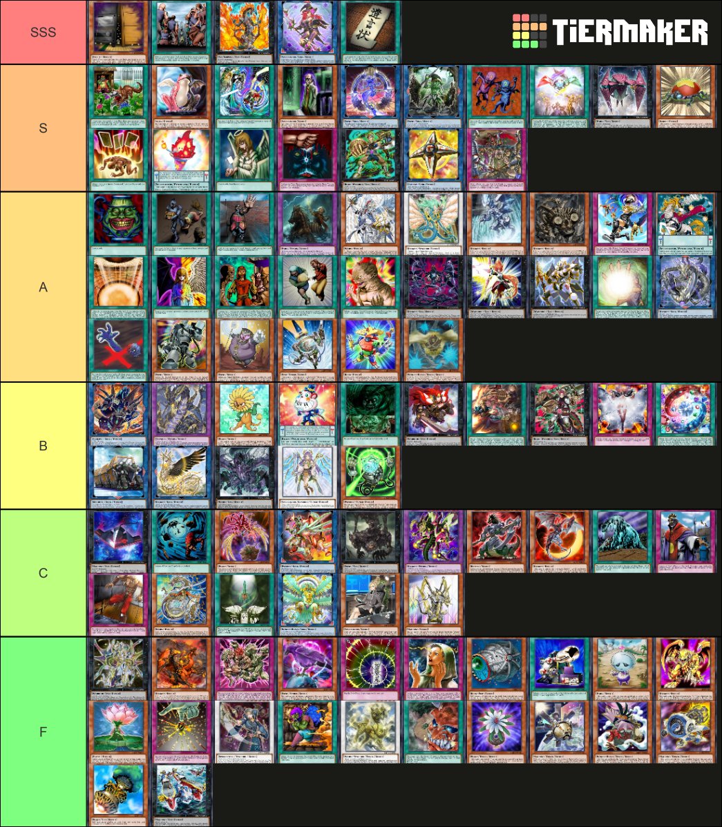 TheDuelLogs Duel Logs 🕷 on Twitter "100 true and real tier list of