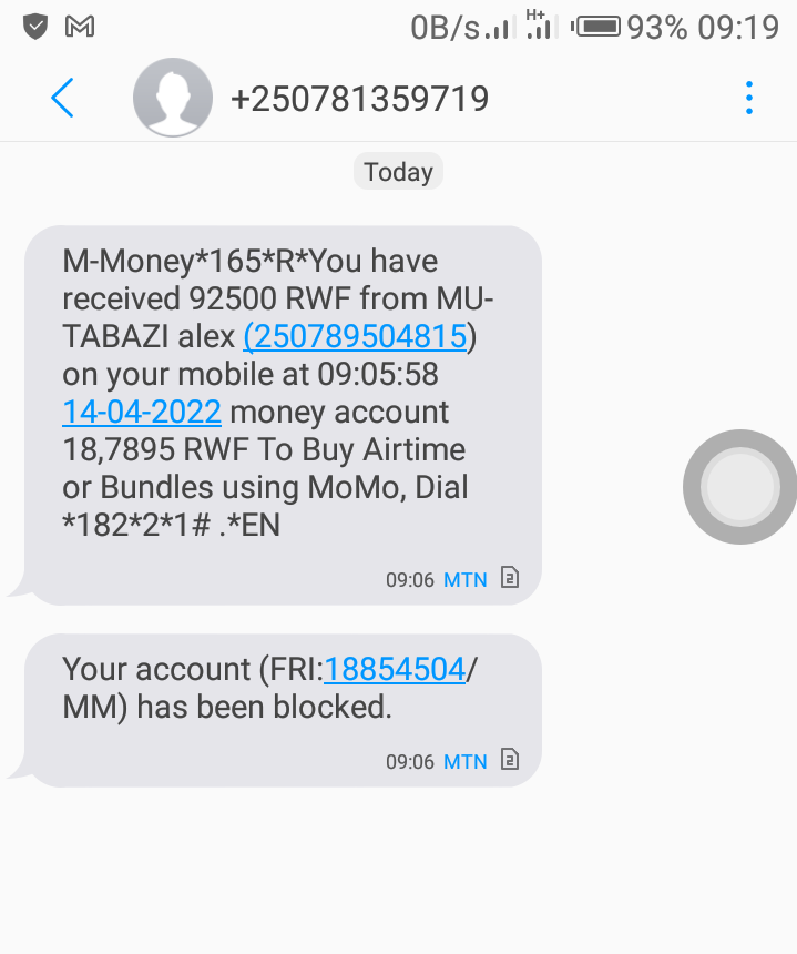 LeonNdayisaba's tweet photo. @MTNRwanda 
0781965472, 0781594798

Izi no zombi zirimo gukoreshwa n'umuhungu afatanyije n'umukobwa kwambura bantu https://t.co/KS87zphBrQ