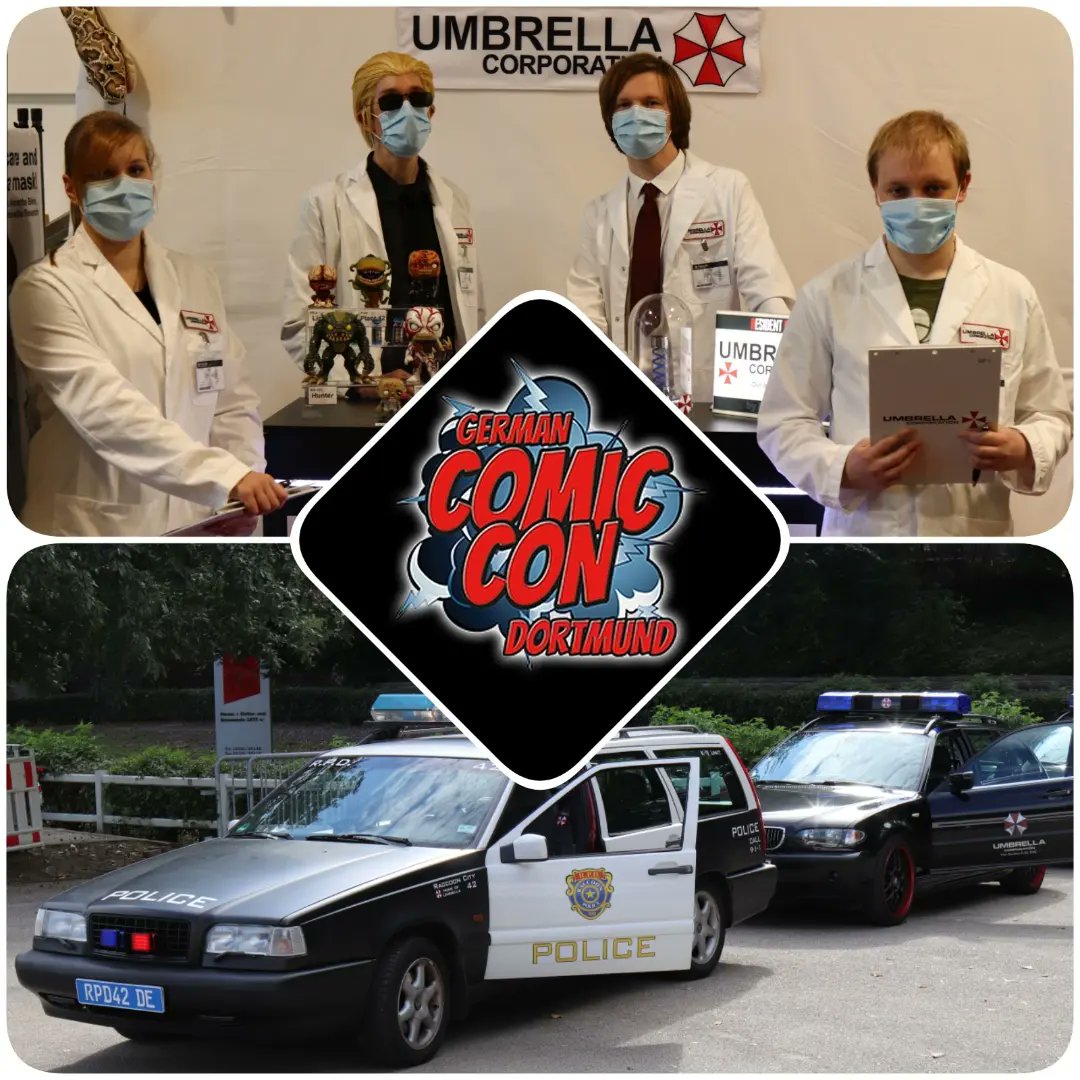 German Comic Con in Dortmund 
📅 23. - 24.04.2022

Zusammen mit unserer Gruppe Resident Evil Cosplay Germany sind wir wieder einmal mit unserem Fan-Stand der Umbrella Corporation und zwei RE Autos vor Ort anzutreffen.

#residentevilcosplay 
#convention2022 
#comiccon2022