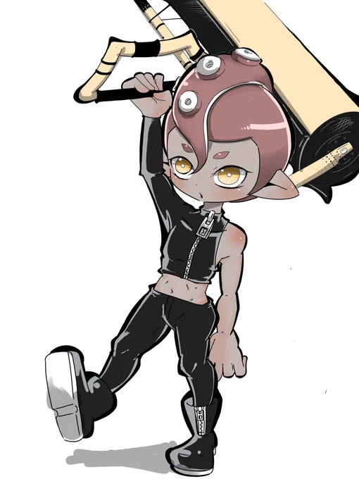 リクエストありがとうございますヒロラ持った、タコのちょんまげボーイ描きました 