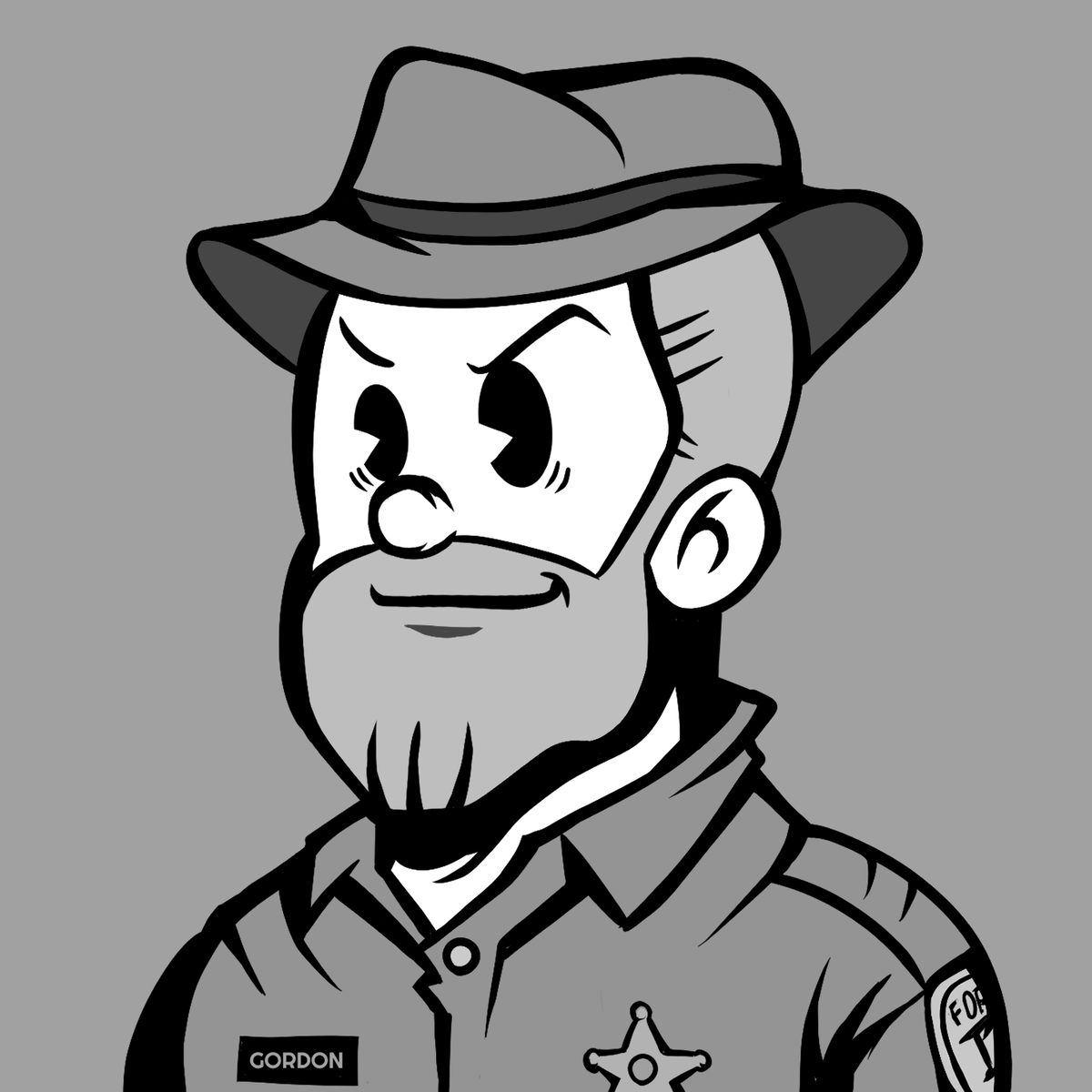 WSecretClub_nft's tweet photo. His name is "Gordon"

Age 48.

He is the chief of the Fortville Police Station.
Strict with children, but when push comes to shove, he is dependable.

He often skips work to watch live sports with the townspeople. https://t.co/7LpqxExetM