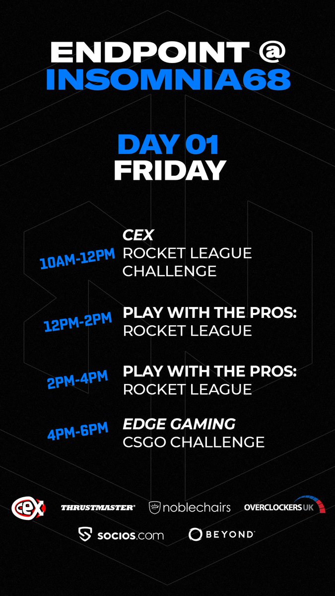 TeamEndpoint's tweet photo. It’s day 1 of #i68 

Come and play with @RelatingWave &amp; @LoREclipse ⚽️🚀

Or test your #CSGO skills with @edgegaming_gg 

✨ Prizes up for grabs ✨ https://t.co/iHu9yjXuL8