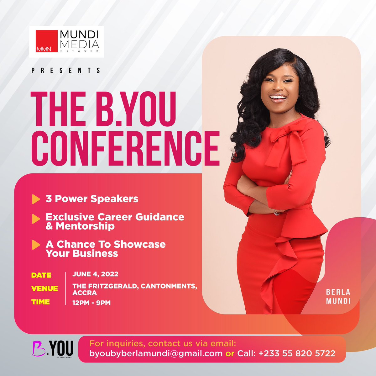 iam_kwekuprince's tweet photo. https://t.co/bLBTQ2B8Kt Project present to you #TheBYouConference. Which is coming off on the 4th of June, 2022. 
Career mentor and a chance to showcase your business 
Check  the flyer for more information 👇🏽@berlamundi 
#TheByouProject #ByouByBerlaMundi 

https://t.co/23QagPEKHV https://t.co/J7JDkW3t2e