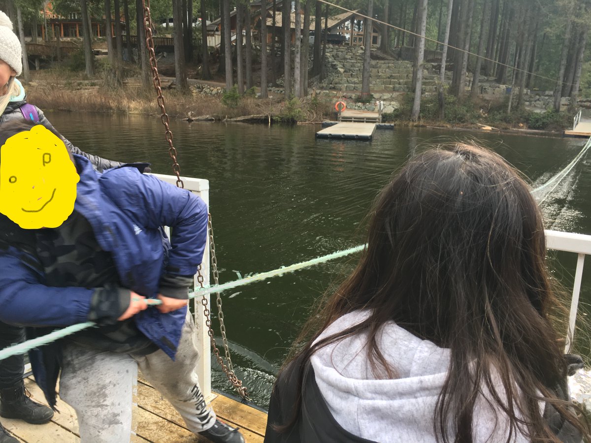 tamara_anne14's tweet photo. To start of the week, the Grade 5s explored the Malcolm Knapp Research Forest and practiced their survival skills by building shelters, campfires and crossing Loon Lake by rope ferry. They climbed to great heights in many ways! Very proud of my students! #UBCBEd2022 #UBCIBEd https://t.co/rzEsEmlThP