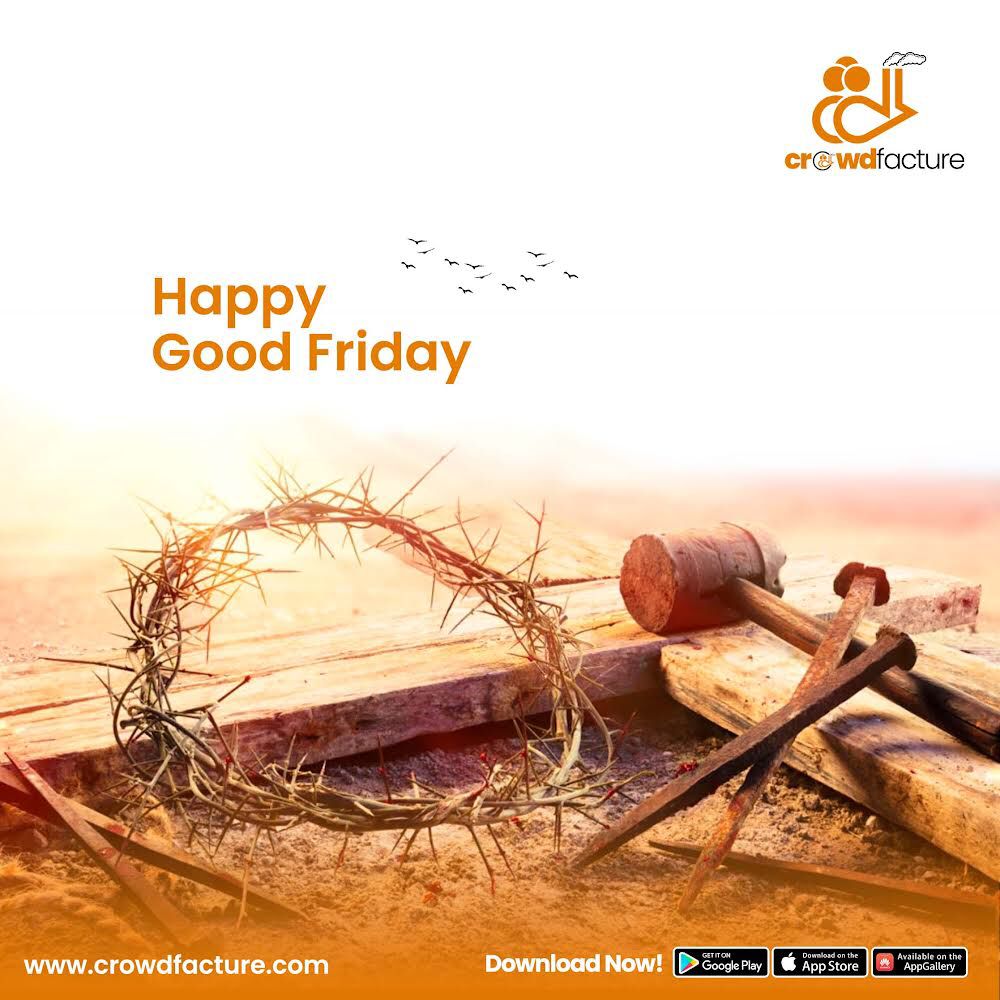 Crowdfacture's tweet photo. May this optimistic day of Good Friday bring peace, prosperity, and thoughtfulness to our lives. 

May your days be blessed by it. 

#crowdfacture #invest #goodfriday2022 https://t.co/xMBwLpdpqh