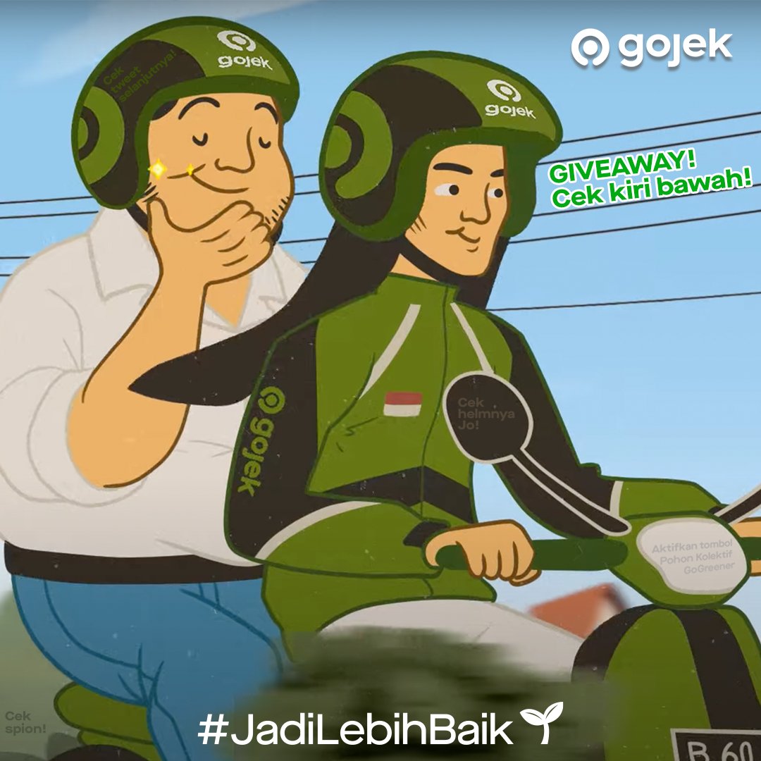 Kumpuuul ada [GIVEAWAY]

Perhatikan gambar di bawah dan jawab: Gimana caranya sambil jalan bisa nanam pohon, lewat aplikasi Gojek?

Dapetin HP + hampers buat 1 orang serta saldo GoPay 200rb + hampers buat 6 orang.

Cek cara ikutannya setelah ini.