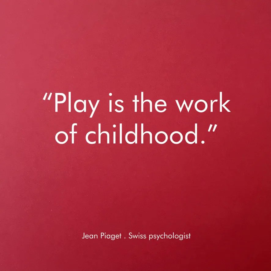 'Play is the work of childhood.' says Swiss psychologist Jean Piaget. It is indeed a very serious matter. 🤓 

#Play #PlayIsLearning #Playing #PlayMatters #PlayToLearn #PlayIdeas #PlayAtHome #PlayRoom #OpenEndedPlay #EarlyYearsEducator #EarylChildhoodEducation