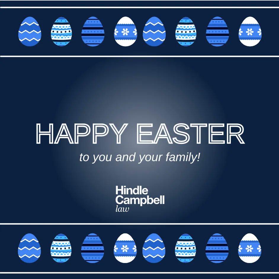 Everyone here at Hindle Campbell Law wishes you a Happy Easter. Easter is always a time of hope. Whether you engage with the religious aspects or not it is spring, the clocks have just changed and the flowers are blooming! 🐣🐰

 #HindleCampbellLaw