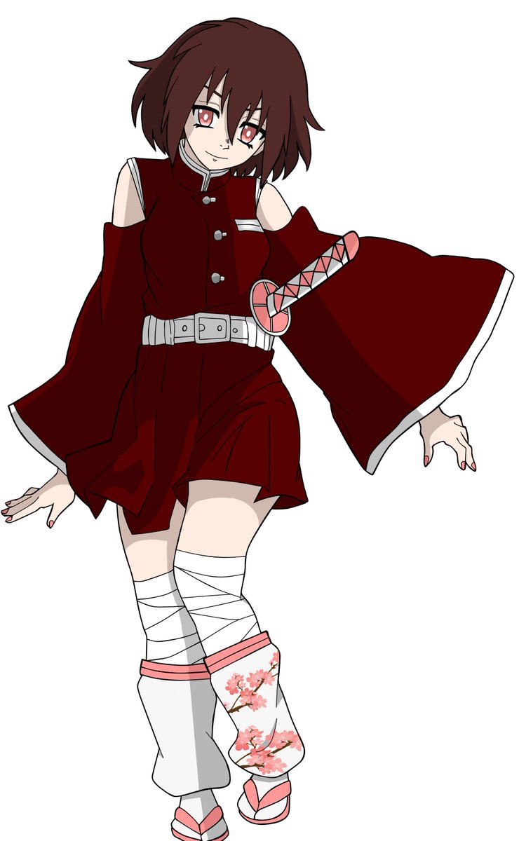 Seichart's tweet photo. Decided to design a 2nd uniform for Misaki especially after she went through a fierce battle with her previous one! 🌸 #knyoc https://t.co/awrAVTILDM