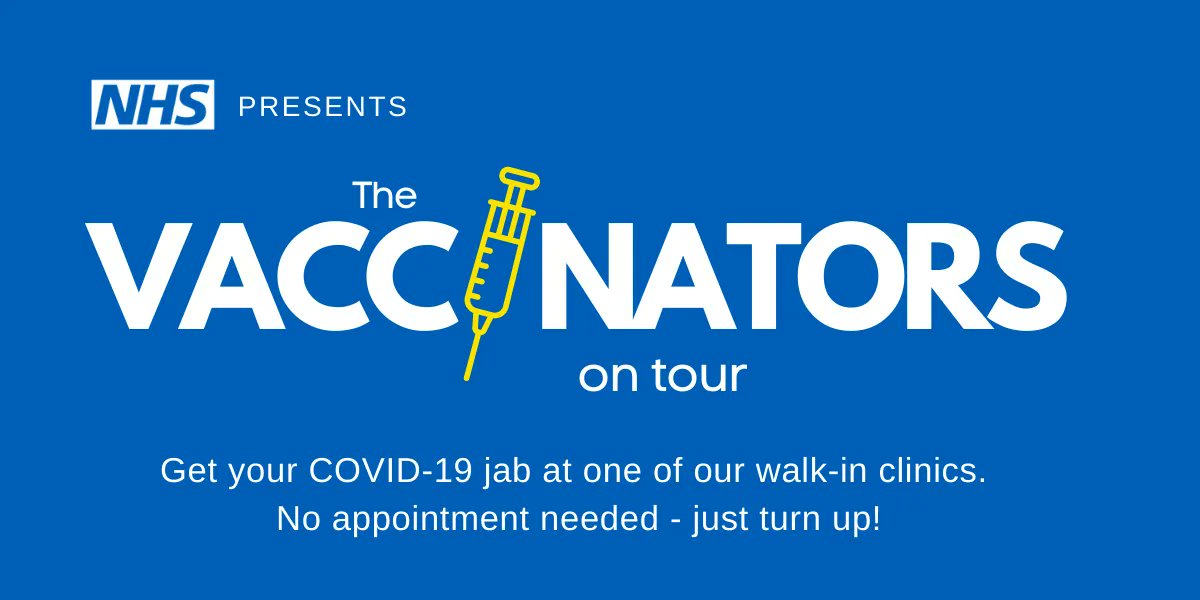 Get your #COVID19Jab at one of the  #WalkInClinics.
For more info, click on the link below: 
buff.ly/3zrY5JB