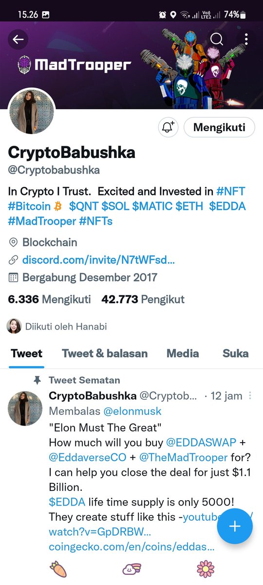 Penidama's tweet photo. @GiveAwayHost @Cryptobabushka Done https://t.co/pMVmO7mp3X