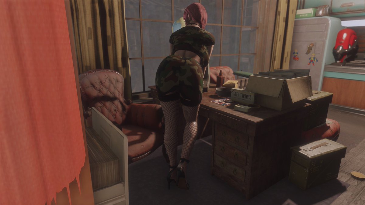 迷彩柄と網タイツで撮影！😃
#Fallout4 #フォールアウト４