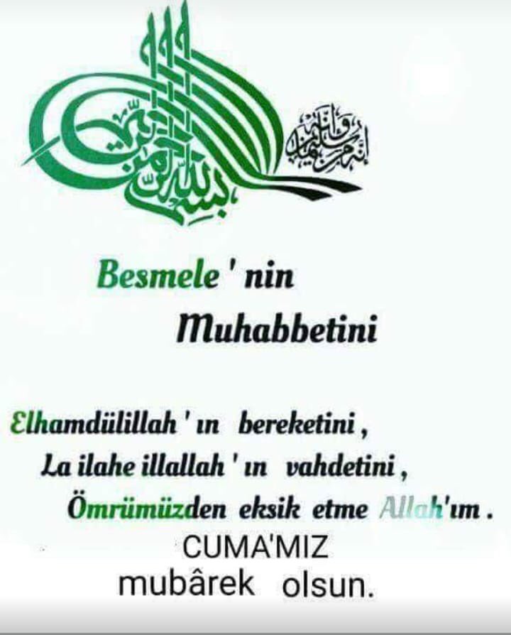 Hayırlı cumalar Cuma’nın Fevzi bereketi üzerinize olsun inşAllah
