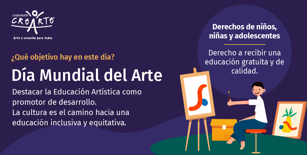 Hoy es el #DiaMundialDelArte en la #infancia la #Educación Artística mejora las competencias de los niños y niñas, influyendo en el desarrollo de su personalidad, visión de su entorno y #creatividad.

#EducacionNoSinArtes