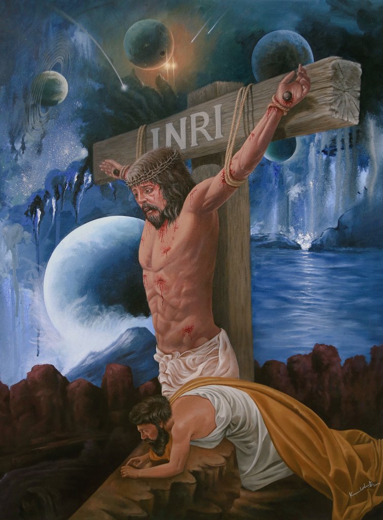 I am so excited to present my #art work "Lord Jesus " as part of the <a href="/EnterNFT/">enter - NFT ecosystem ✨</a> exhibition at #NFTART ! 💎💎💎1/1 edition💎💎💎

Nft Link - enter.art/artist/kuldeep…

#painting #NFT #NFTCommunity
#NFTdrop #NFTGiveaway #NFTs
#nftcollector #oilpainting