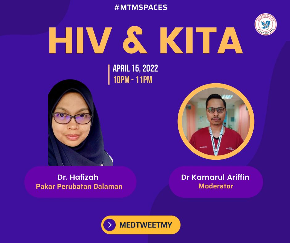 dr_chaku's tweet photo. Malam ini jam 10pm. #MTMSpaces akan bersama @dr_chaku dan Dr @fiezanizmohamed (pakar perubatan dalaman), berbicara tentang HIV.
Ikuti ๐๐ฝ
https://t.co/3adRdjiixJ https://t.co/havMtN4y55