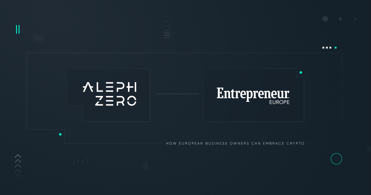 Ever wanted to know how European business owners can embrace blockchain and crypto? 

Read the latest op-ed at <a href="/Entrepreneur/">Entrepreneur</a>, in which <a href="/AntoniZolciak/">Antoni Zolciak</a>, co-founder of Aleph Zero, reveals some tips that can accelerate this process. 

👉entrepreneur.com/article/424335

$AZERO