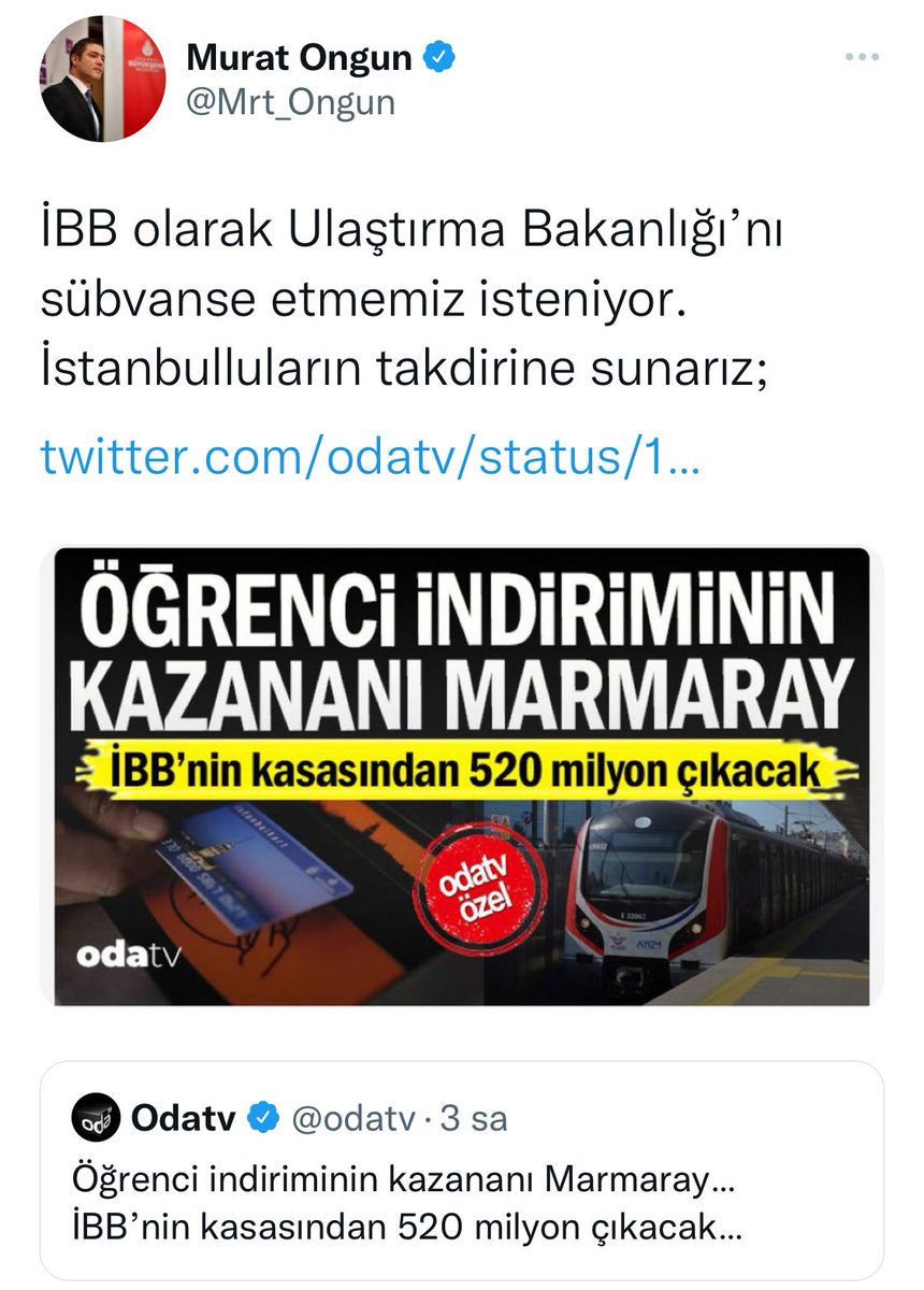Yalancılıkta zirve yaptılar!

Öğrenci tarifesi kararı yürürlüğe girerse Marmaray kendi sübvansiyonunu yapacaktır.