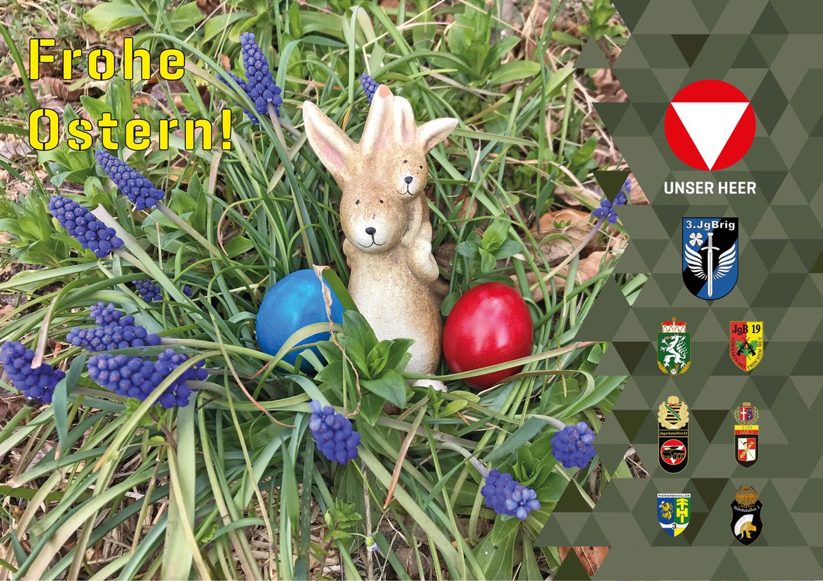 DritteV's tweet photo. Frohe Ostern wünscht #3JgBrig #JgB17 #JgB19 #JgB33 #AAB3 #PiB3 #StbB3 https://t.co/UwnUV3NSAQ
