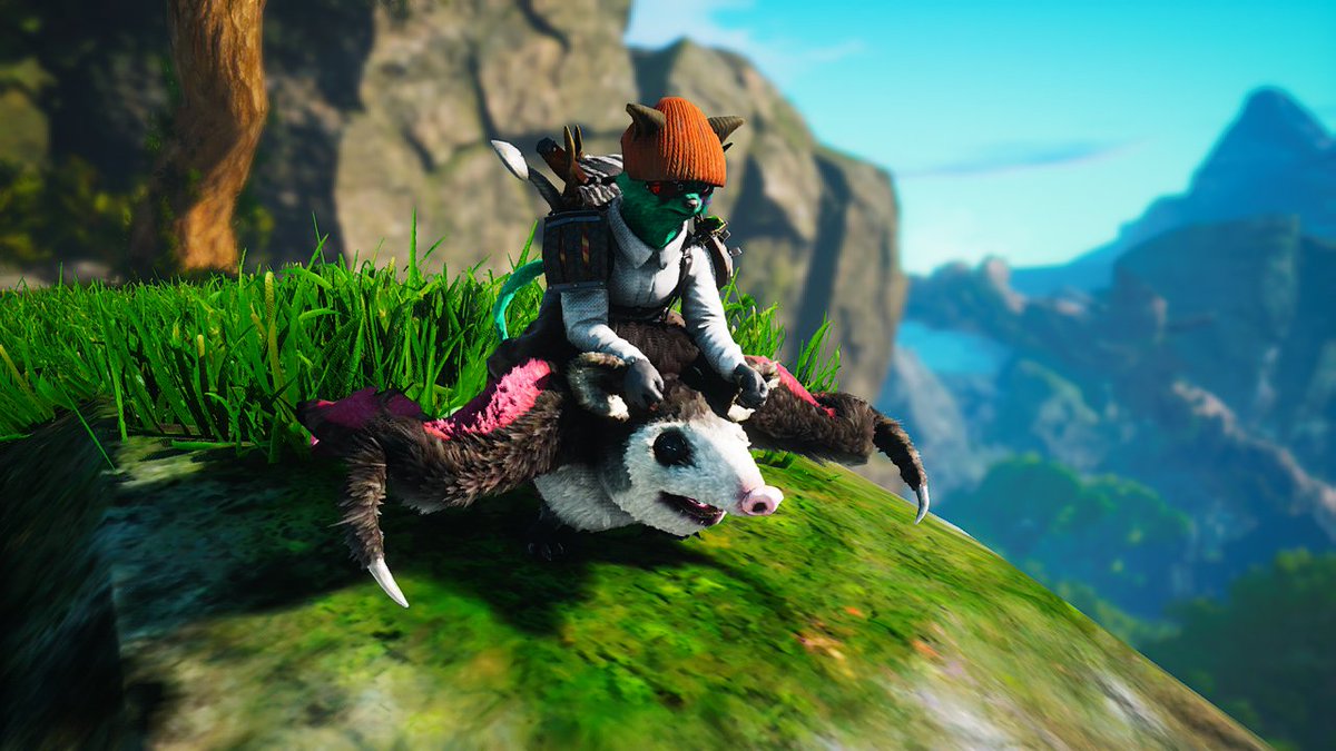 Mythikat's tweet photo. The way this bat thing runs makes it look like it's having a fit 

#Biomutant #Xbox #gaming #THQNordic https://t.co/Ss7aHLhHmi