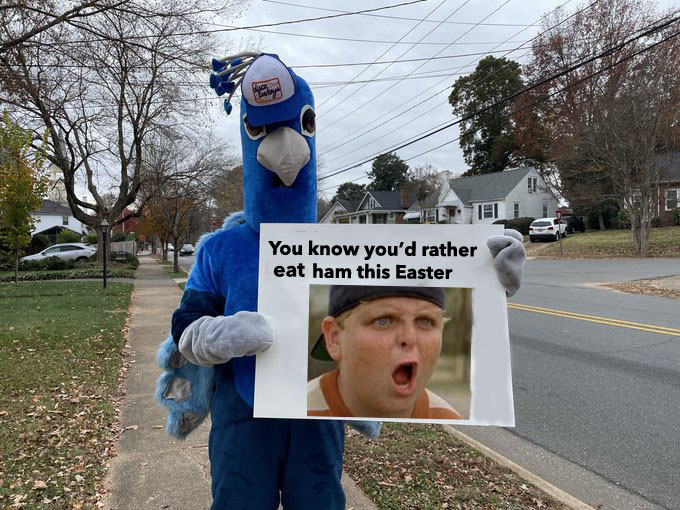 discoturkeys's tweet photo. Boogie does not want you to enjoy turkey this Easter unless it's Disco Turkeys season tickets in your basket https://t.co/M1rHn3aZqv