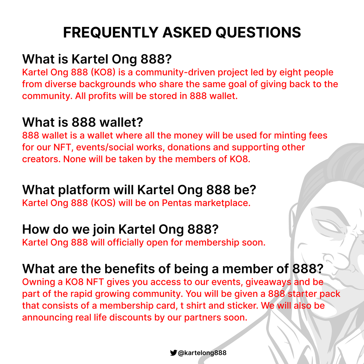 This is who we are and what we do.

This is our story.

Are you ready to be part of The Kartel?

<a href="/pentas_io/">Pentas | NFT Marketplace</a> #PentasianSupportPentasian #KO8GARaiders #AsalKamuBaikHatiKamuMestiOng