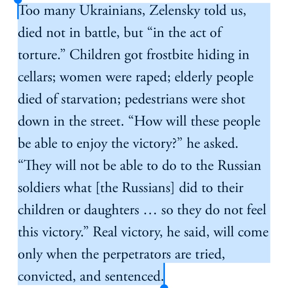 This paragraph from the new <a href="/TheAtlantic/">The Atlantic</a> interview with Zelensky is haunting, a reminder of the human suffering behind the numbers: