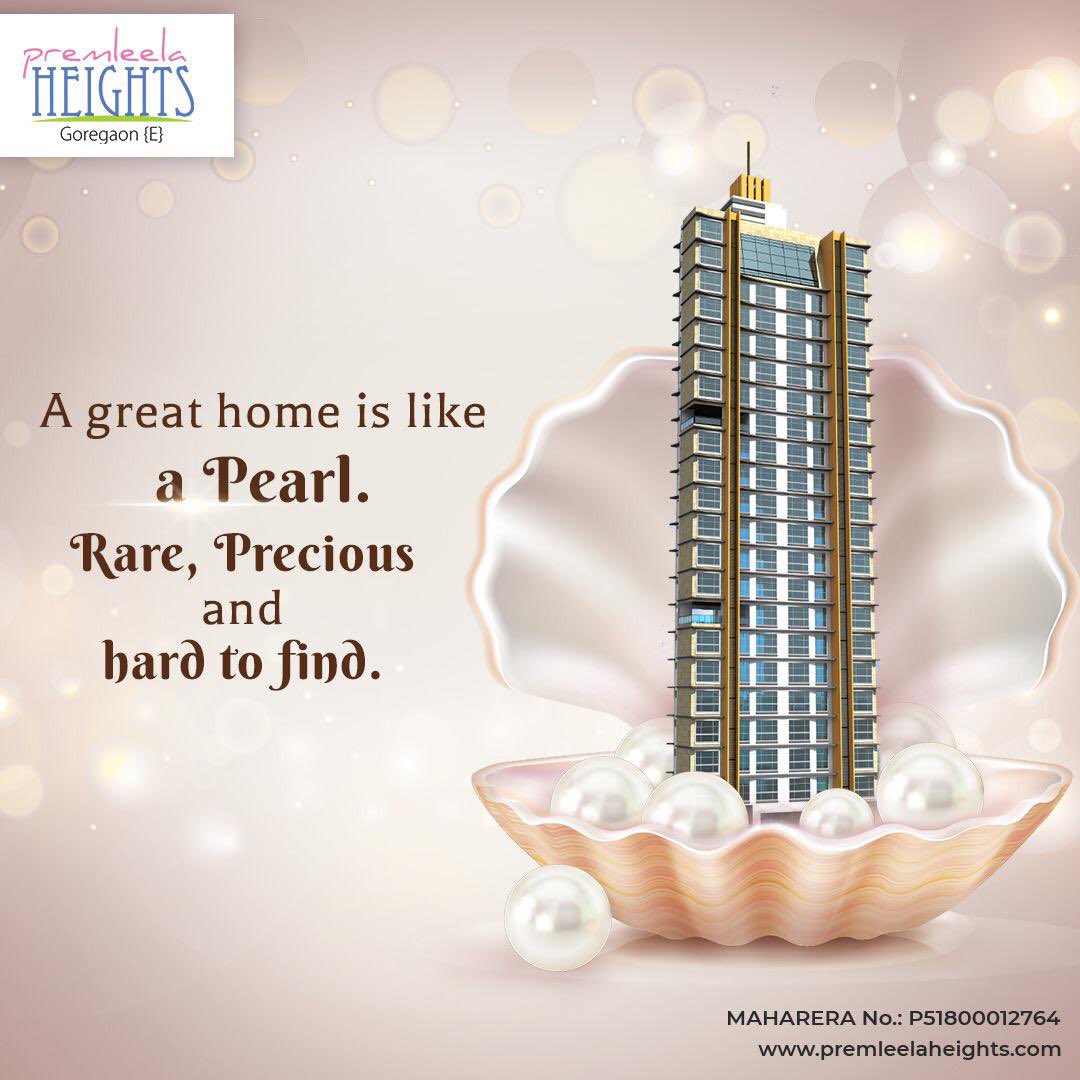 A home is as precious as a pearl. Treasure it ✨

For more details 
Call on: +917069630000

Visit our website: premleelaheights.com

#premleela #treasure #pearls #sea #precious #house #goregaoneast #comingsoon #premleelalaheights #comfortableliving #realestate #realtor