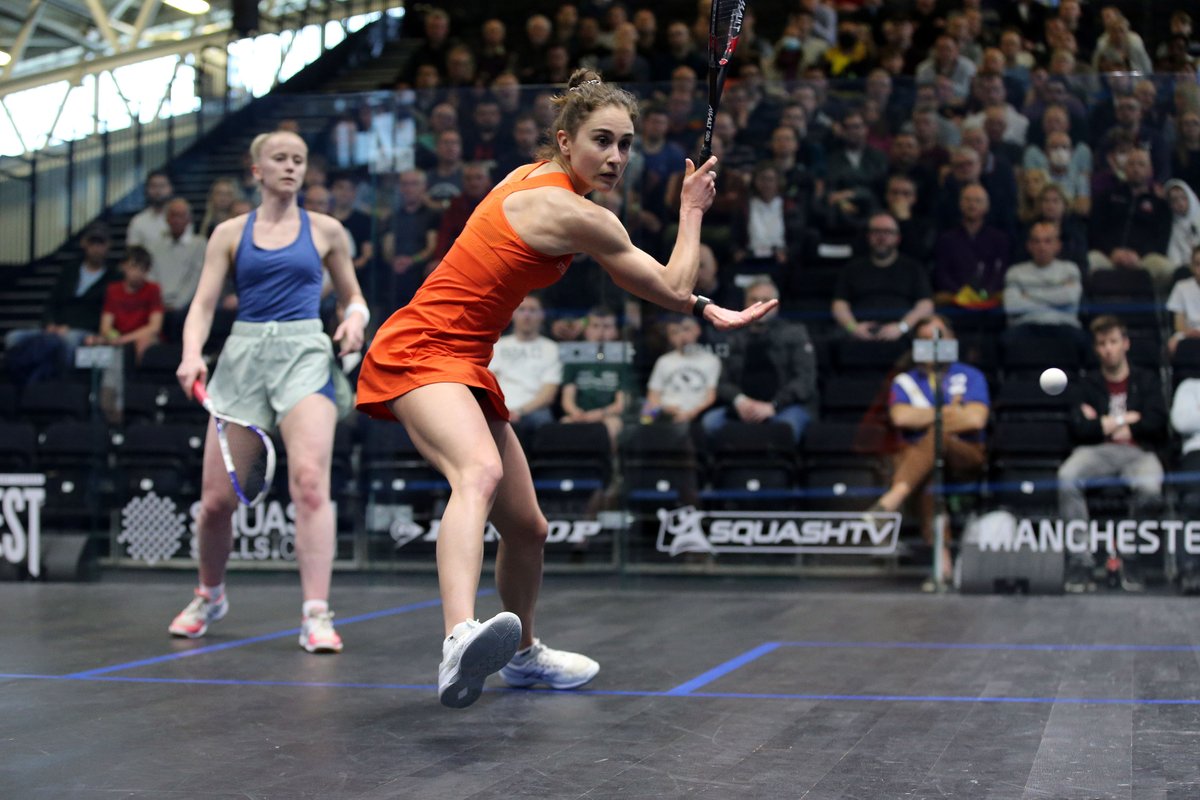PSASquashTour's tweet photo. Result: Manchester Open Women's QF

🇧🇪 @NeleGilis beats  @em_whitlock 🏴󠁧󠁢󠁷󠁬󠁳󠁿
3-0: 11-5, 11-3, 11-9 (34m)

#MCROpen https://t.co/lyZ4w4TS6J