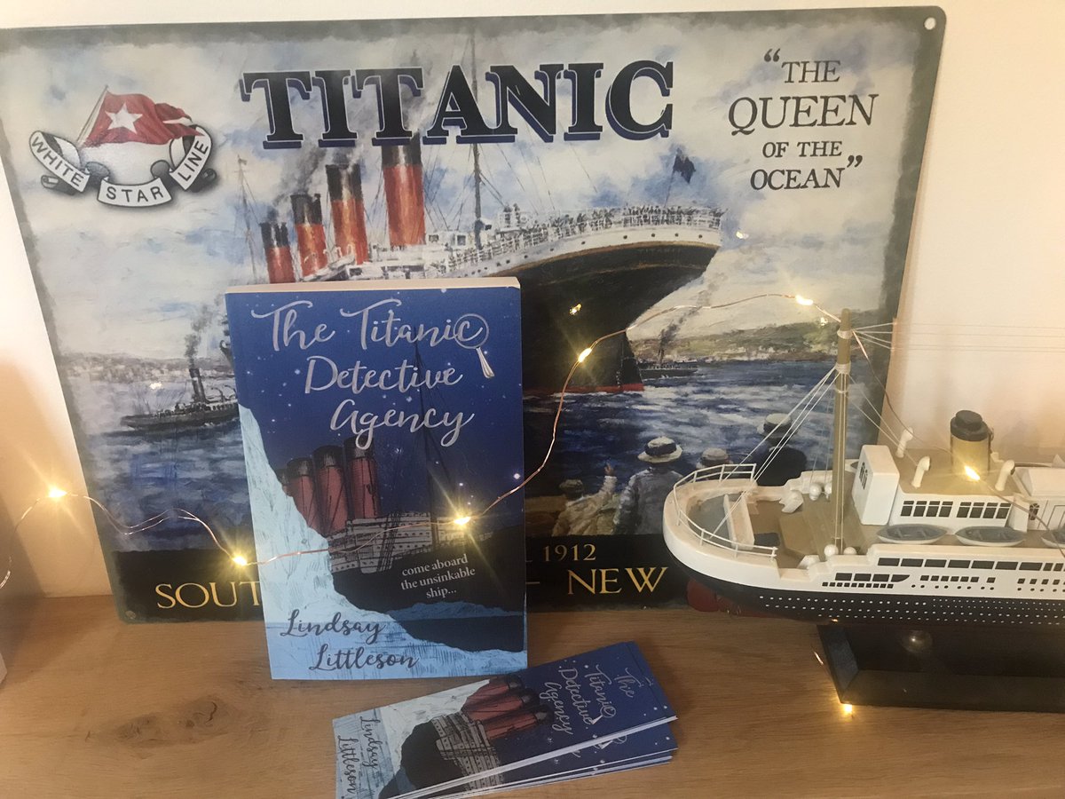 To celebrate The #Titanic Detective Agency’s 3rd birthday and because it’s the 110th anniversary of the disaster, I’m doing a UK #bookgiveaway of one signed book, a class set of bookmarks and some chocolate. To enter follow and RT. #Giveaway closes on Wed 20th April at 10pm.