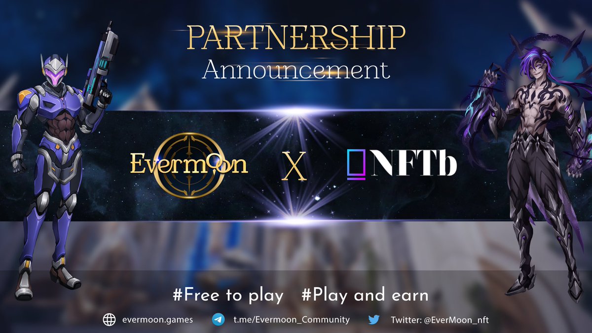 📣 Partnership Announcement 📣

Good news ! 🎉
We are so glad to announce that Evermoon is now in a strategic partnership with @NFTbmarket !! 🚀

✨ NFTb is the Complete Multi-chain DeFi and NFT platform for Communities

For More Details: medium.com/@evermoon/part…

#Evermoon #NFTB