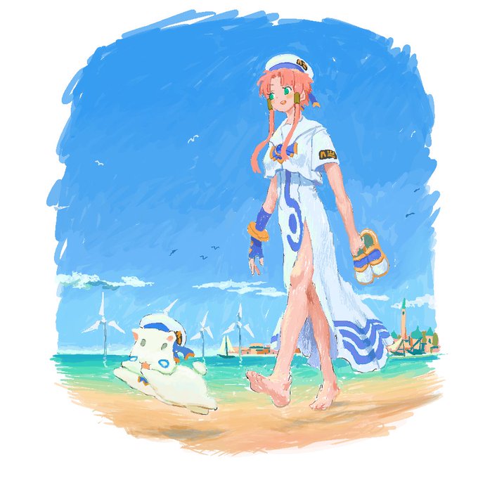 「砂浜 ドレス」のTwitter画像/イラスト(新着)｜8ページ目