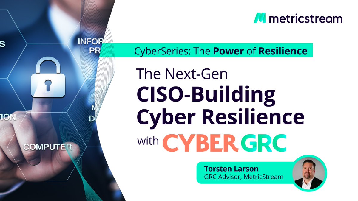 Did you know that a 2021 survey of global CISOs found that 45% of CISOs now have responsibility across security, risk and trust? Read this blog by Torsten Larson, GRC Advisor, to learn about building cyber resilience with #CyberGRC. hubs.li/Q0188-T80  #riskmanagement #cyber