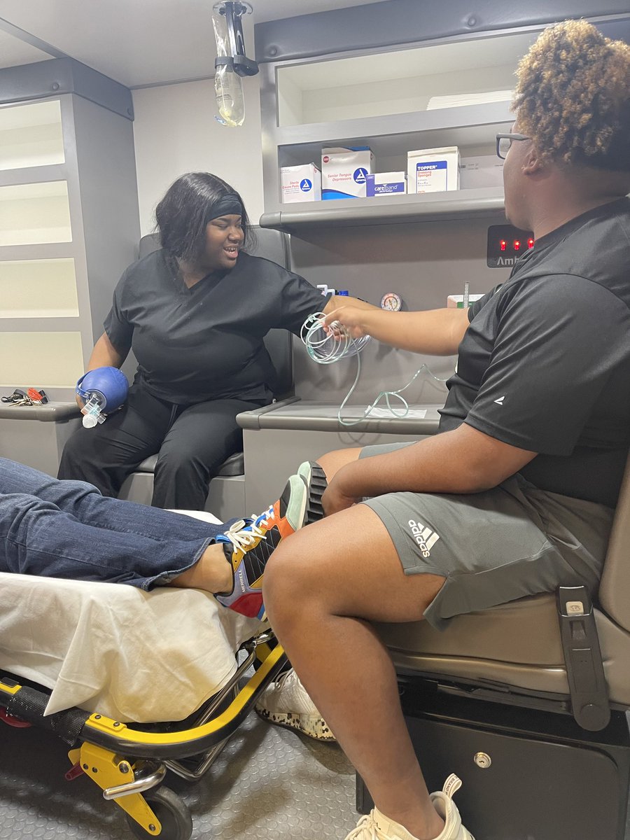 DrELHogan's tweet photo. Our new ambulance simulator was installed at Millsaps. Health Science, Sports Medicine and Law and Public Safety students will receive more hands on experiences in the classroom! Millsaps is one of less than 5 schools in the state to house this equipment. #CTE #shsH2S 🐝 https://t.co/W9UA08dS6p