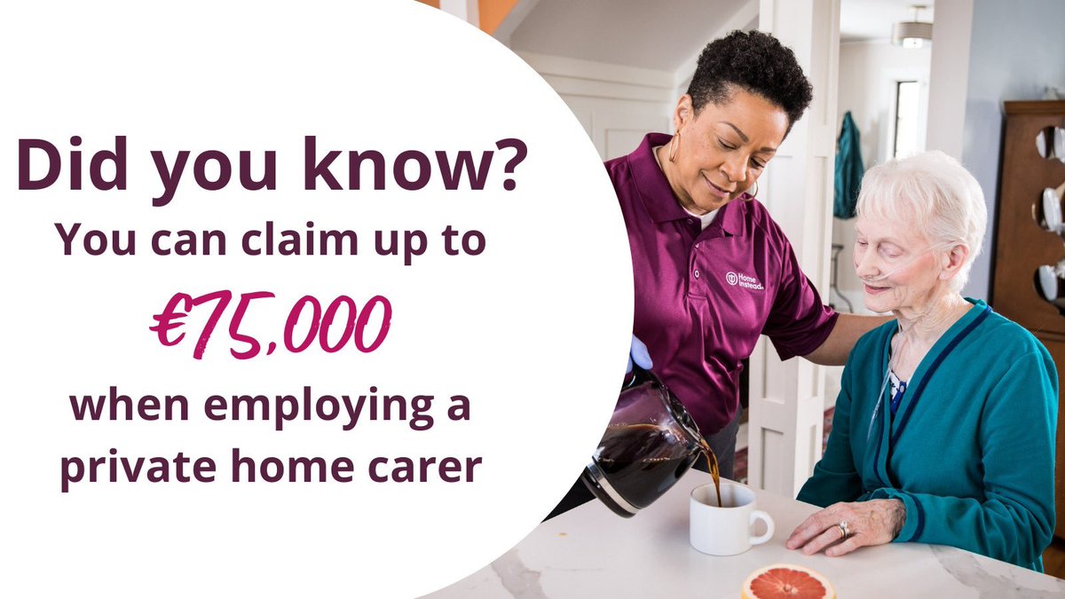 HomeWexford's tweet photo. Your loved one can benefit from relationship-based home care. Our Ageing Well Guidebook details how dedicated at-home care can be supported by tax relief of up to €75,000.
https://t.co/Vrnl1ZtwiN https://t.co/K7gzyeWSyu