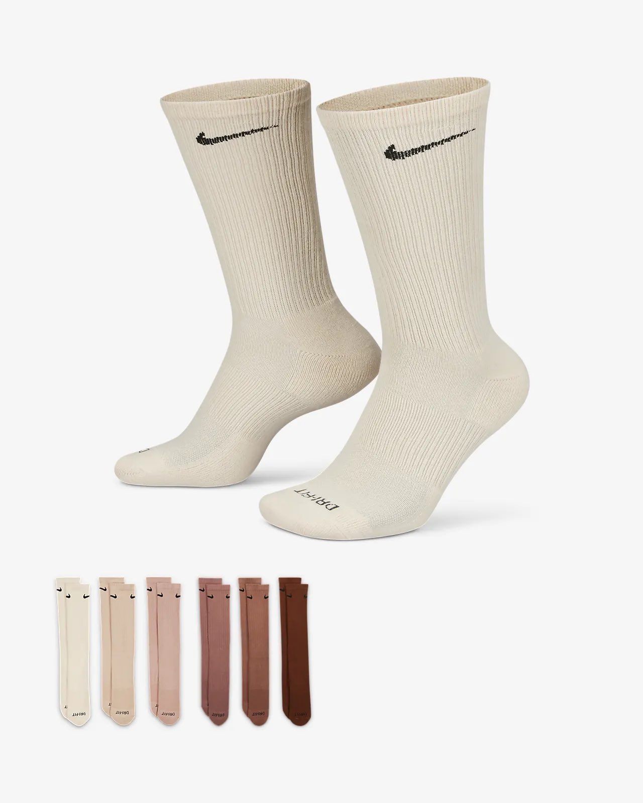 SNKR_TWITR on Twitter "RESTOCK Nike Everyday Plus Cushioned Training Crew Socks 6 Pairs Earth