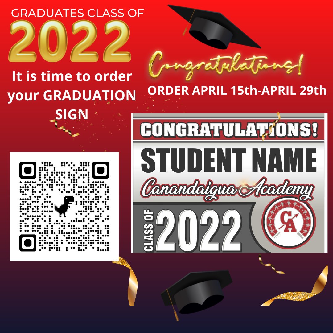 Canandaigua Stugo (@ca_stugo) on Twitter photo Class of 2022 yard signs available now to order! Scan the QR code to order <a href="/CABraves/">Canandaigua Academy</a> @GoodyMaser207 <a href="/RieWind1/">Dr. Marie C. Windover</a> Class of 2022 yard signs available now to order! Scan the QR code to order <a href="/CABraves/">Canandaigua Academy</a> @GoodyMaser207 <a href="/RieWind1/">Dr. Marie C. Windover</a>